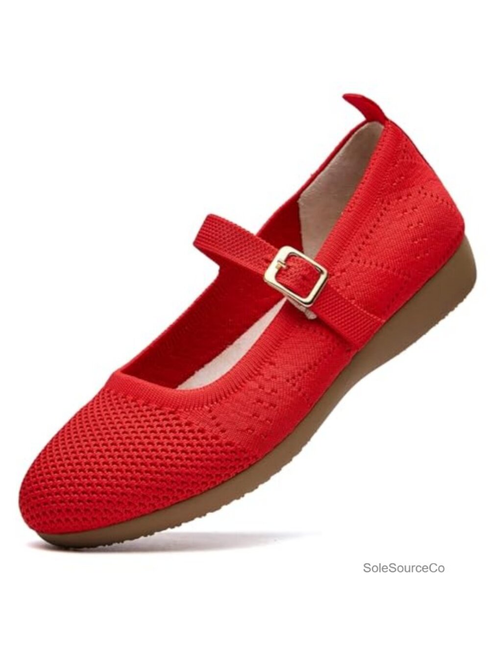 Women's Flyknit Mary Jane Flats - Adjustable Strap, Machine Washable